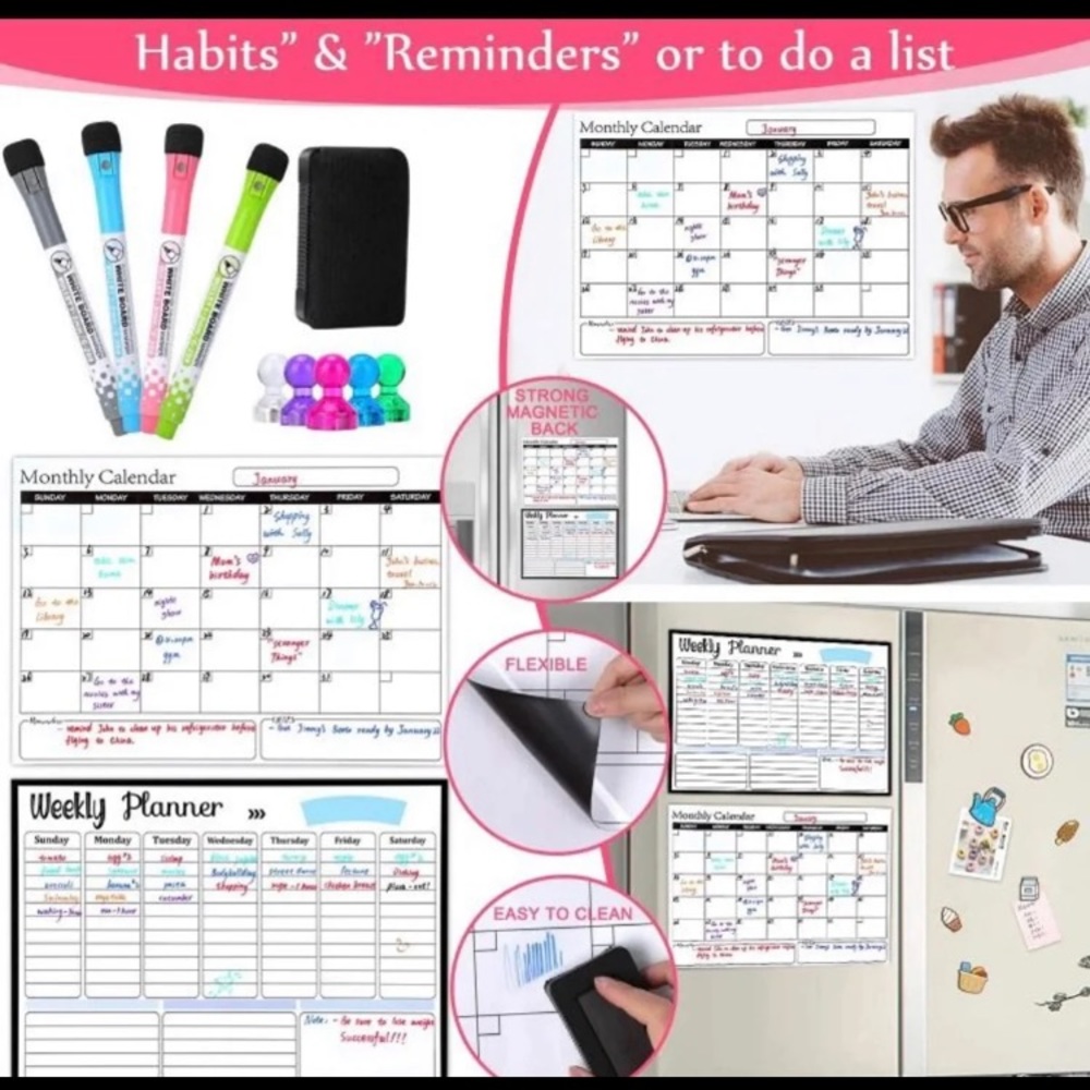 Dry Erase Magnetic Planner